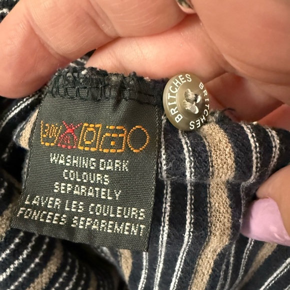 Blue Striped Polo Shirt Britches classic sport - Picture 3 of 4